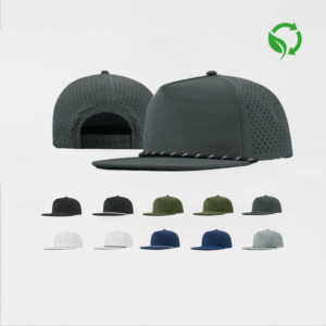 Blank Water Repellent 5 Panel Snapback Golf Hats with Rope